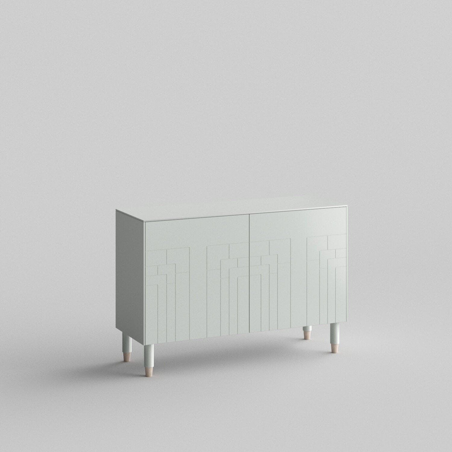 Deco Full Kit (doors, top and side panels) in Silver Sage to remodel Besta, 25" tall 2 door frame. Rich and durable designer-grade finish.