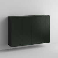 Eleanor Chevron Full Kit (doors, top and side panels) in Luxe Green to remodel Sektion, 2 frames. Rich and durable designer-grade finish.