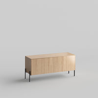 White Oak Full Kit (doors, top and side panels) to remodel Besta, 15" tall 2 door frame. Real wood veneer is hand-sequenced so the natural grain patterns flow seamlessly across each unique piece.