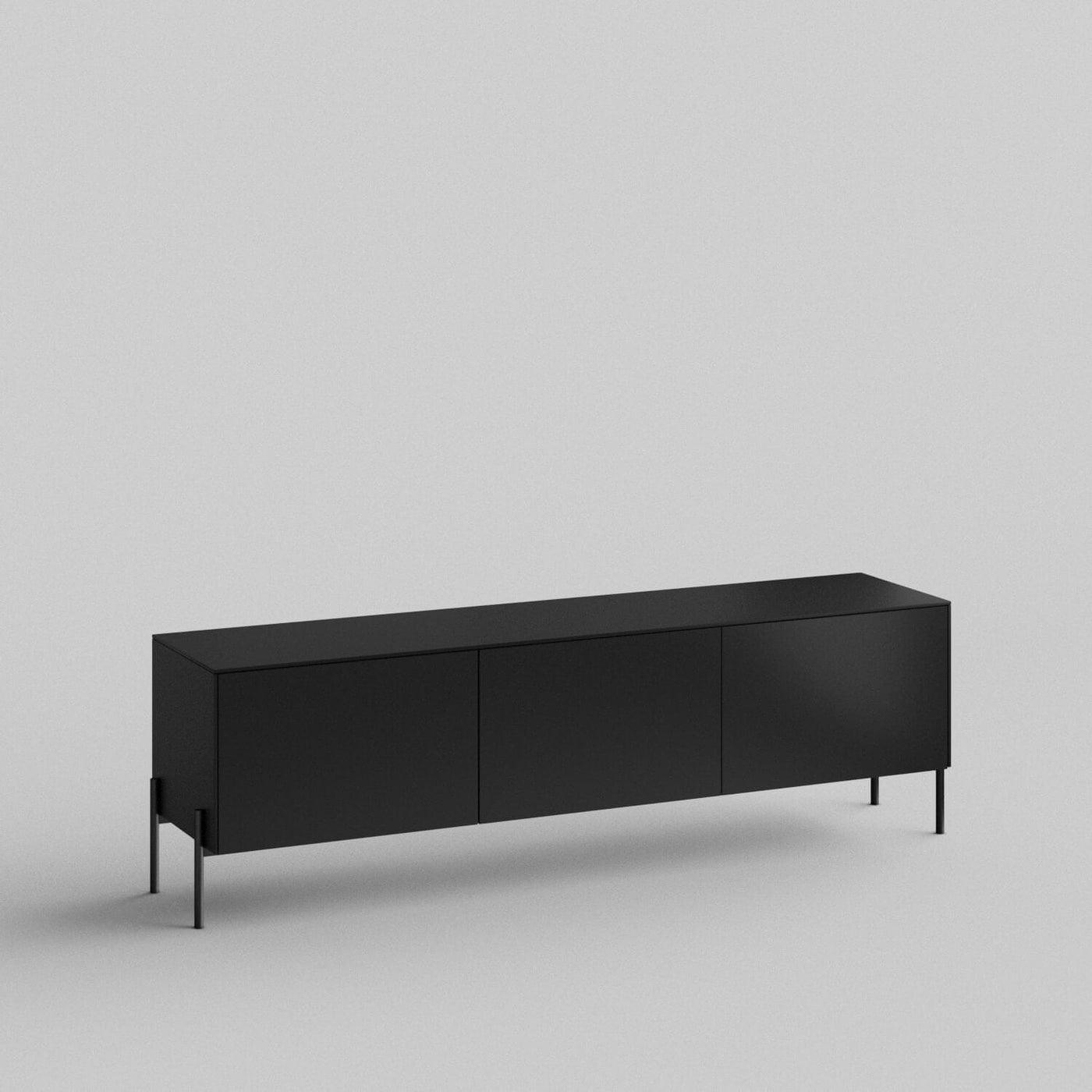 Slab Full Kit (doors, top and side panels) in Charcoal Black to remodel Besta, 15" tall 3 door frame. Rich and durable designer-grade finish.