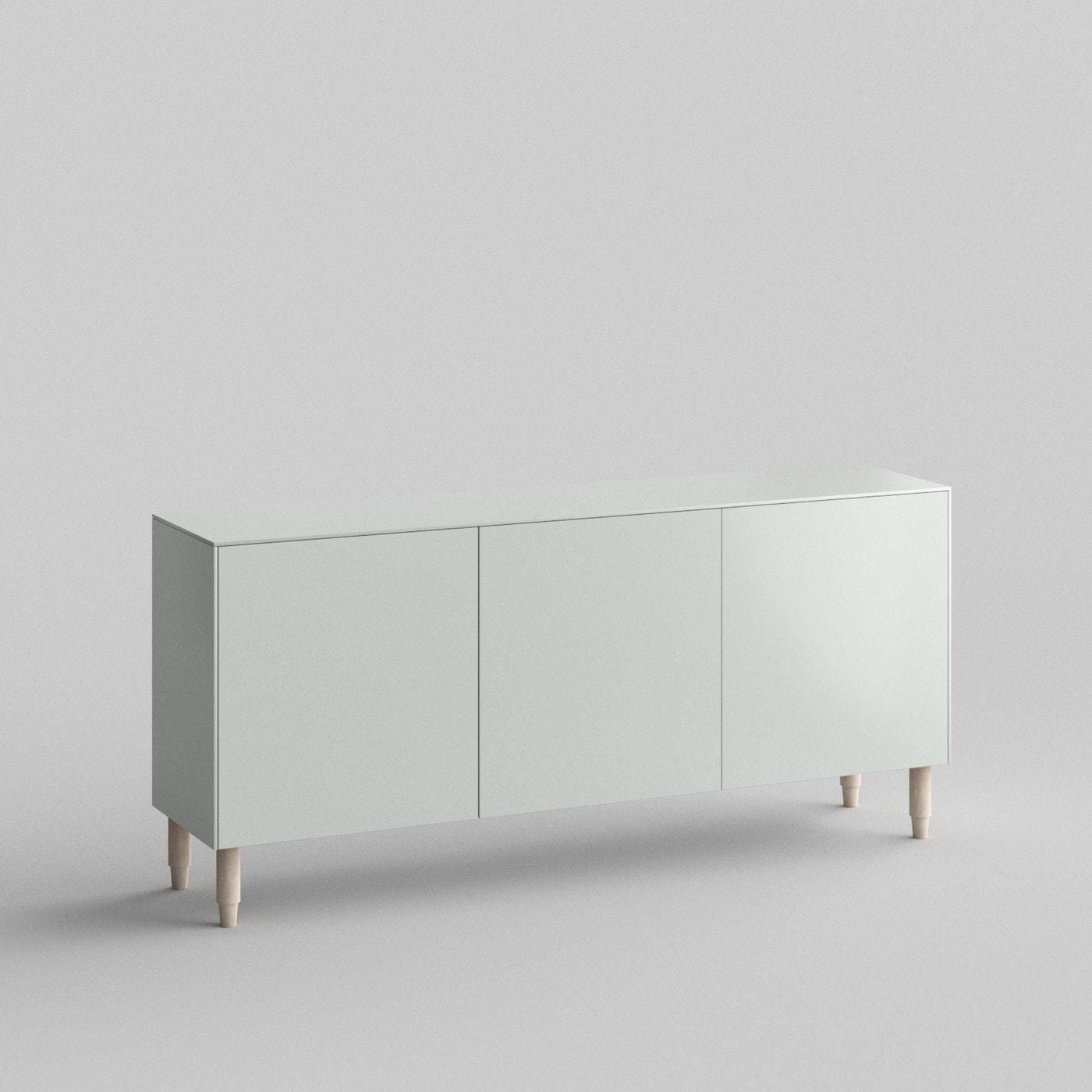 Slab Full Kit (doors, top and side panels) in Silver Sage to remodel Besta, 25" tall 3 door frame. Rich and durable designer-grade finish.