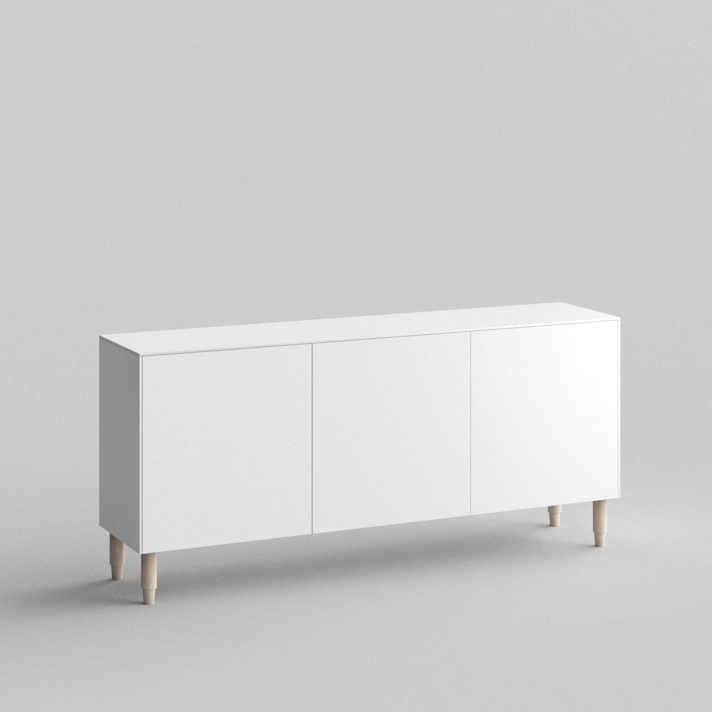 Slab Full Kit (doors, top and side panels) in White Lace to remodel Besta, 25" tall 3 door frame. Rich and durable designer-grade finish.