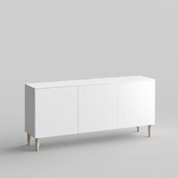 Slab Full Kit (doors, top and side panels) in White Lace to remodel Besta, 25" tall 3 door frame. Rich and durable designer-grade finish.
