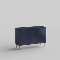 Batten Full Kit (doors, top and side panels) in Classy Navy to remodel Besta, 25" tall 2 door frame. Rich and durable designer-grade finish.