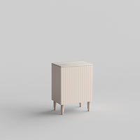 Custom door, cool Ambrosia Maple wood top and side panels for IKEA Besta Cabinet Door Pale Blush
