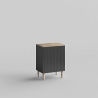 Custom door, warm Ambrosia Maple wood top and side panels for IKEA Besta Cabinet Door Iconic Iron