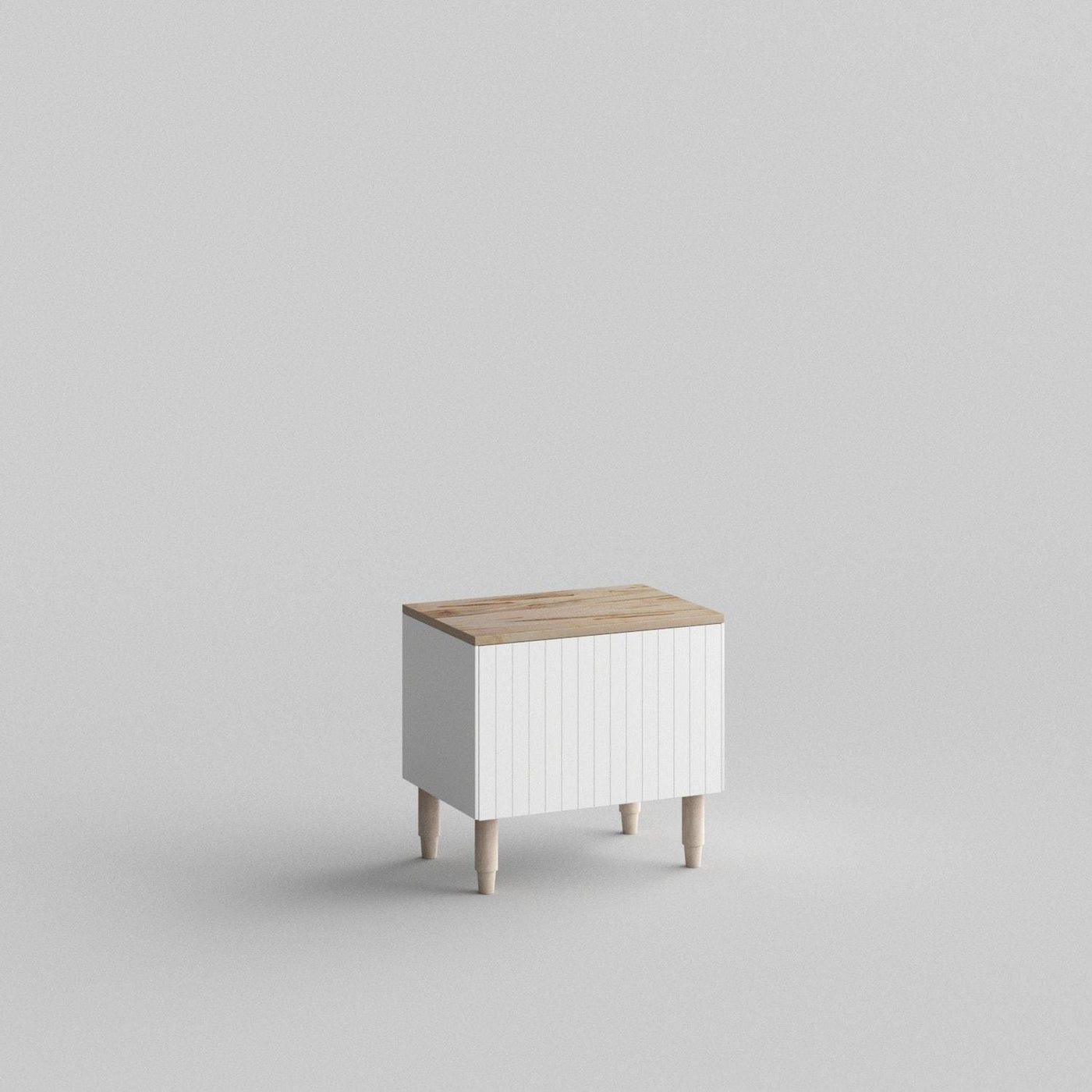 Custom door, warm Ambrosia Maple wood top and side panels for IKEA Besta Cabinet Door White Lace