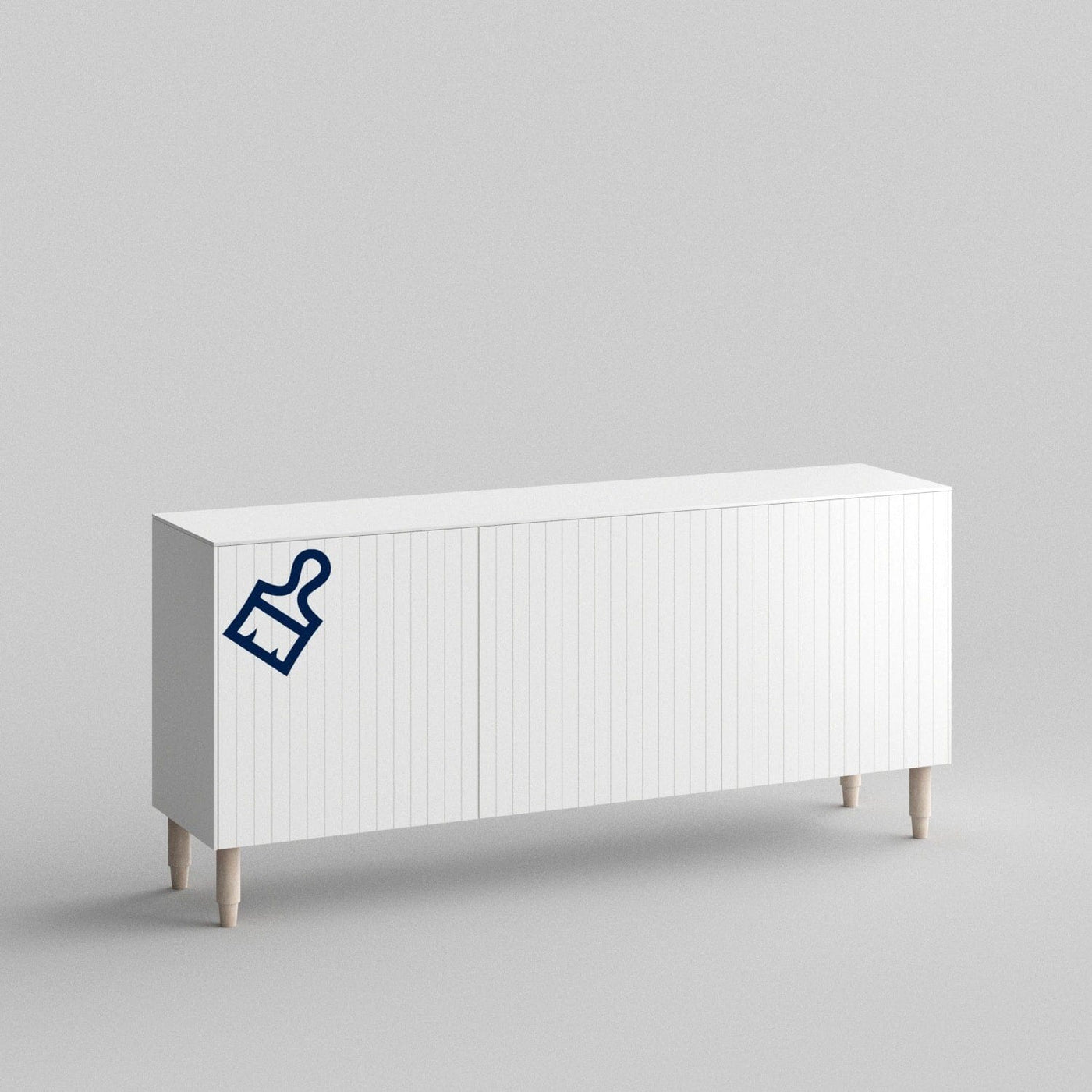 Batten Full Kit (doors, top and side panels) DIY to remodel Besta, 25" tall 3 door frame. Rich and durable designer-grade finish.