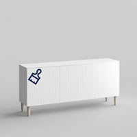 Batten Full Kit (doors, top and side panels) DIY to remodel Besta, 25" tall 3 door frame. Rich and durable designer-grade finish.
