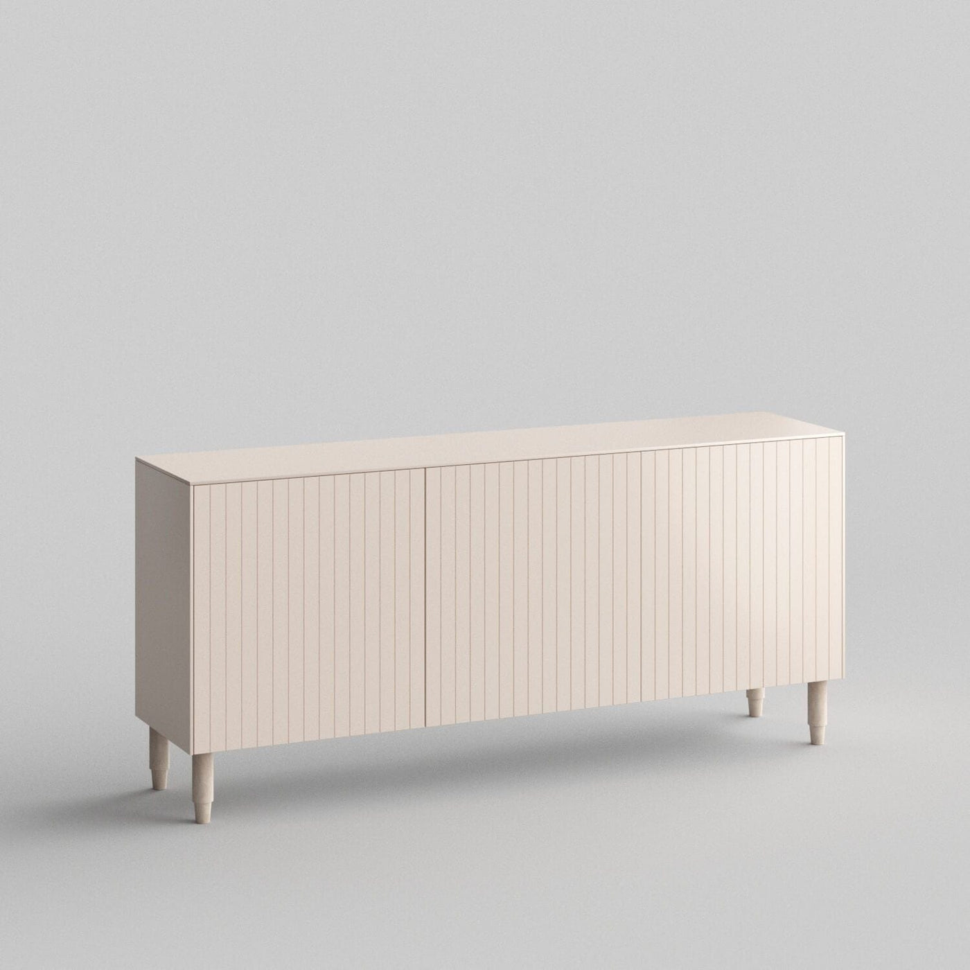 Batten Full Kit (doors, top and side panels) in Pale Blush to remodel Besta, 25" tall 3 door frame. Rich and durable designer-grade finish.