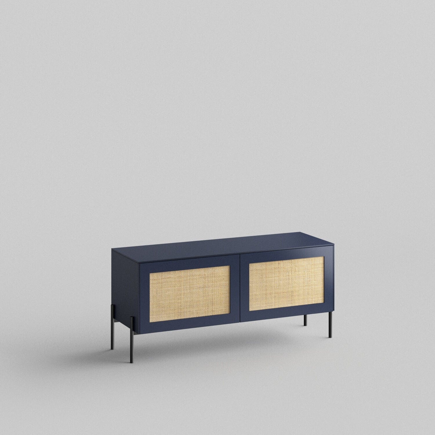 Cane Full Kit (doors, top and side panels) in Classy Navy to remodel Besta, 15" tall 2 door frame. Rich and durable designer-grade finish.