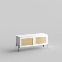 Cane Full Kit (doors, top and side panels) in White Lace to remodel Besta, 15" tall 2 door frame. Rich and durable designer-grade finish.