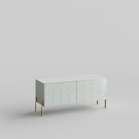 Chevron Full Kit (doors, top and side panels) in Silver Sage to remodel Besta, 15" tall 2 door frame. Rich and durable designer-grade finish.