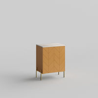 Custom doors, cool Ambrosia Maple wood top and side panels for IKEA Besta Cabinet Door Tanned Leather
