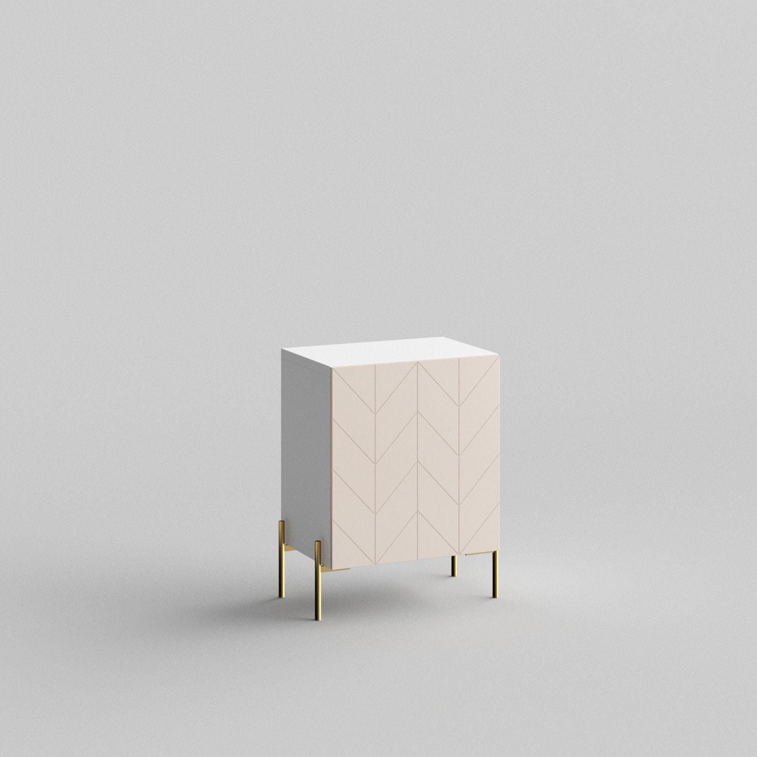 Custom doors for IKEA Besta Cabinet Door Pale Blush