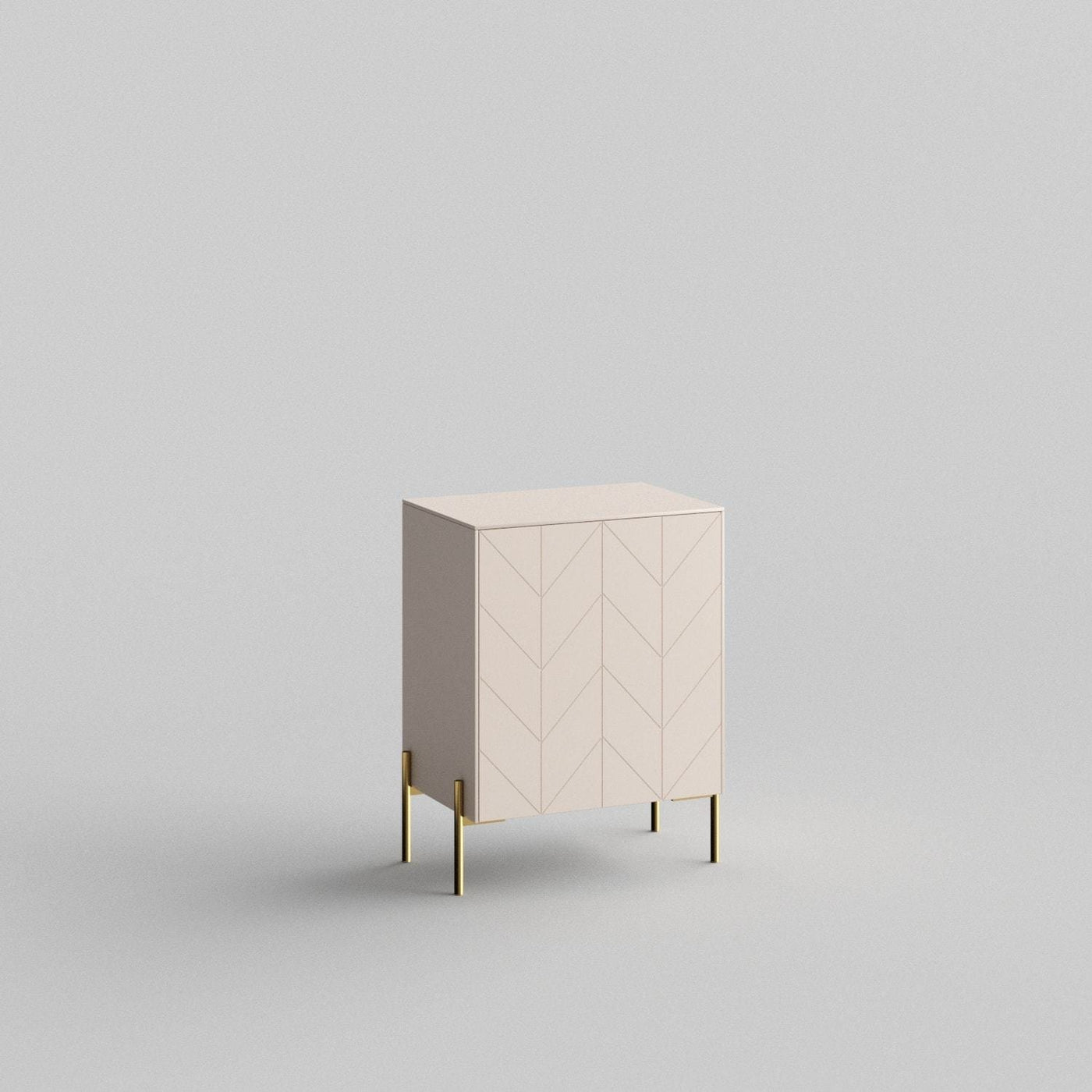 Chevron Full Kit (door, top and side panels) in Pale Blush to remodel Besta, 25" tall 1 door frame. Rich and durable designer-grade finish.