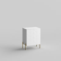 Chevron Full Kit (door, top and side panels) in White Lace to remodel Besta, 25" tall 1 door frame. Rich and durable designer-grade finish.