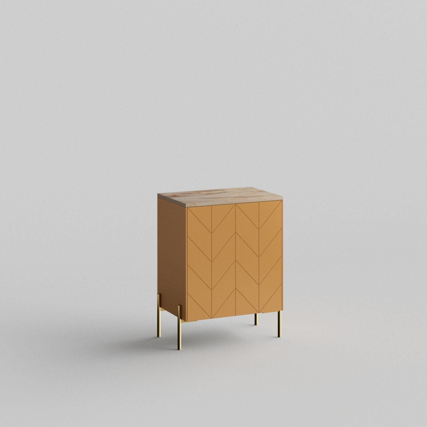 Custom doors, warm Ambrosia Maple wood top and side panels for IKEA Besta Cabinet Door Tanned Leather