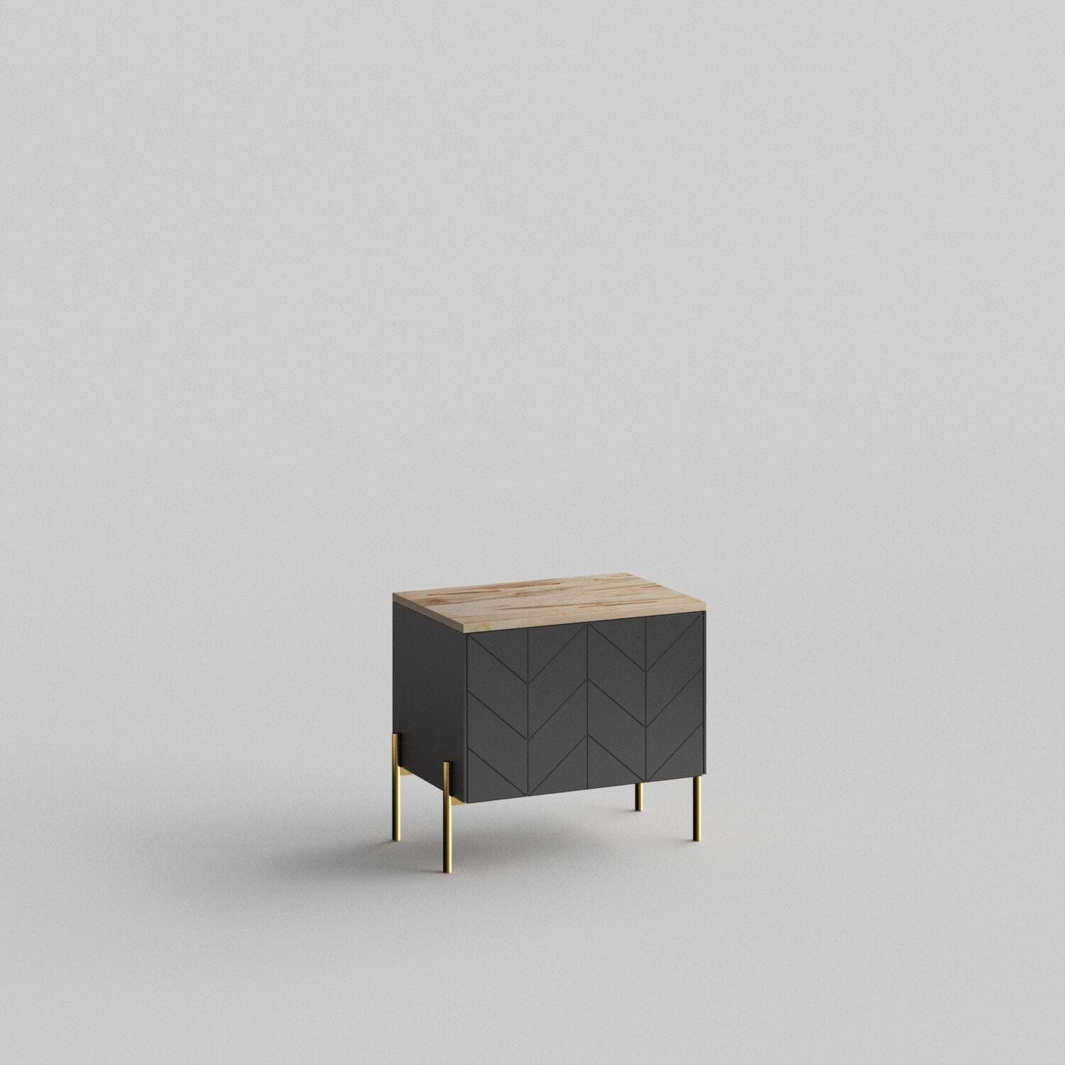 Custom doors, warm Ambrosia Maple wood top and side panels for IKEA Besta Cabinet Door Iconic Iron