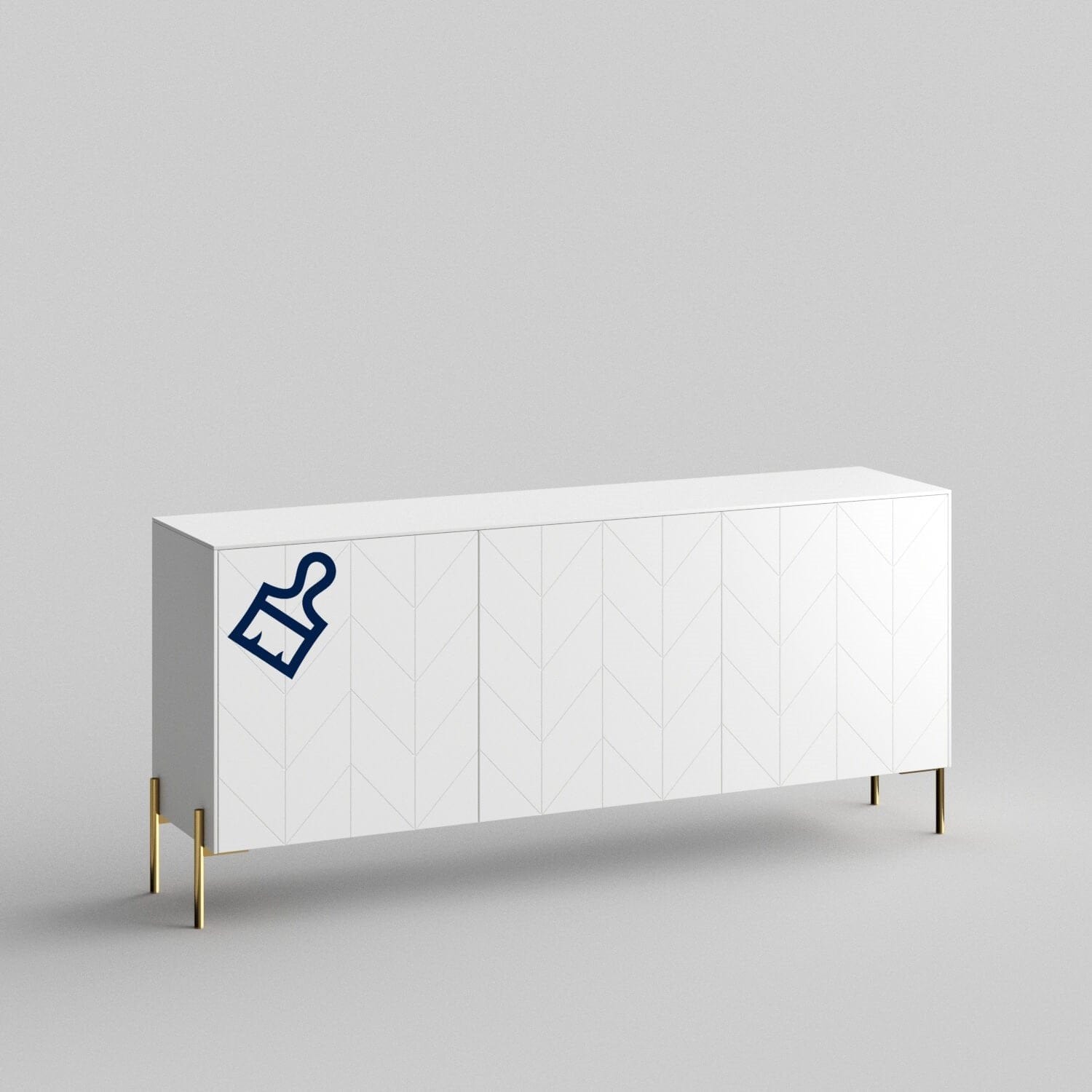 Chevron Full Kit (doors, top and side panels) DIY to remodel Besta, 25" tall 3 door frame. Rich and durable designer-grade finish.