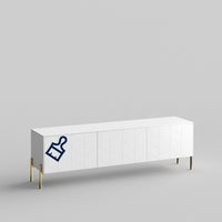 Chevron Full Kit (doors, top and side panels) DIY to remodel Besta, 15" tall 3 door frame. Rich and durable designer-grade finish.