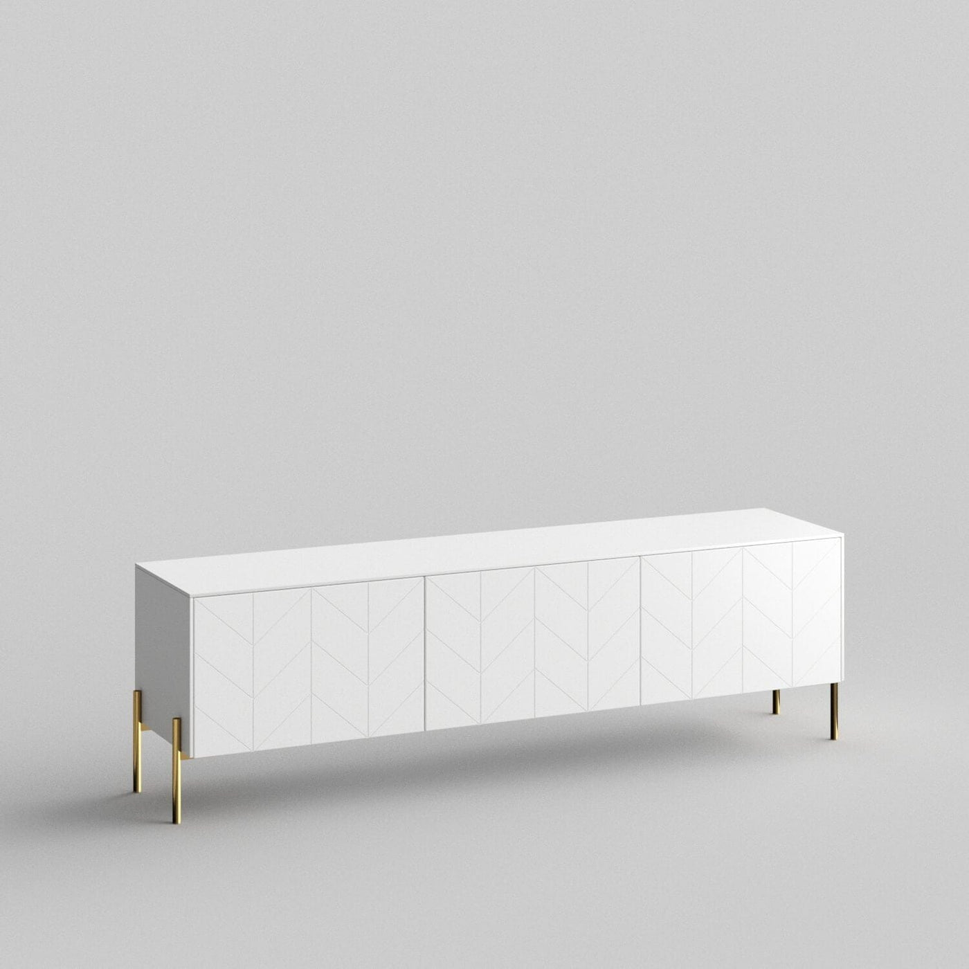 Chevron Full Kit (doors, top and side panels) in White Lace to remodel Besta, 15" tall 3 door frame. Rich and durable designer-grade finish.