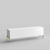 Chevron Full Kit (doors, top and side panels) in White Lace to remodel Besta, 15" tall 3 door frame. Rich and durable designer-grade finish.