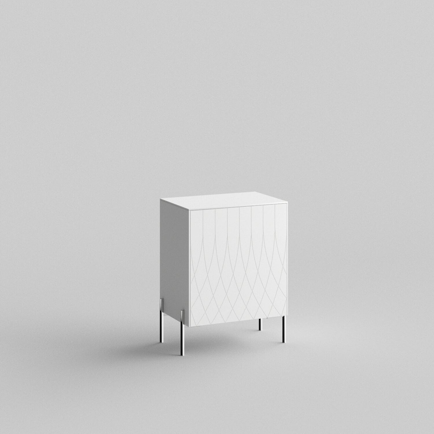 Seville Full Kit (door, top and side panels) in White Lace to remodel Besta, 25" tall 1 door frame. Rich and durable designer-grade finish.