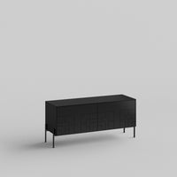 Deco Full Kit (doors, top and side panels) in Charcoal Black to remodel Besta, 15" tall 2 door frame. Rich and durable designer-grade finish.