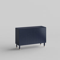 Deco Full Kit (doors, top and side panels) in Classy Navy to remodel Besta, 25" tall 2 door frame. Rich and durable designer-grade finish.