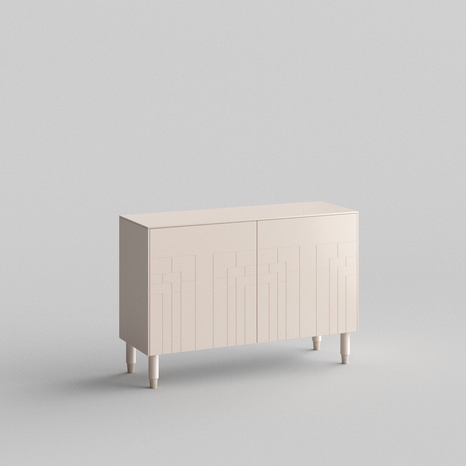 Deco Full Kit (doors, top and side panels) in Pale Blush to remodel Besta, 25" tall 2 door frame. Rich and durable designer-grade finish.