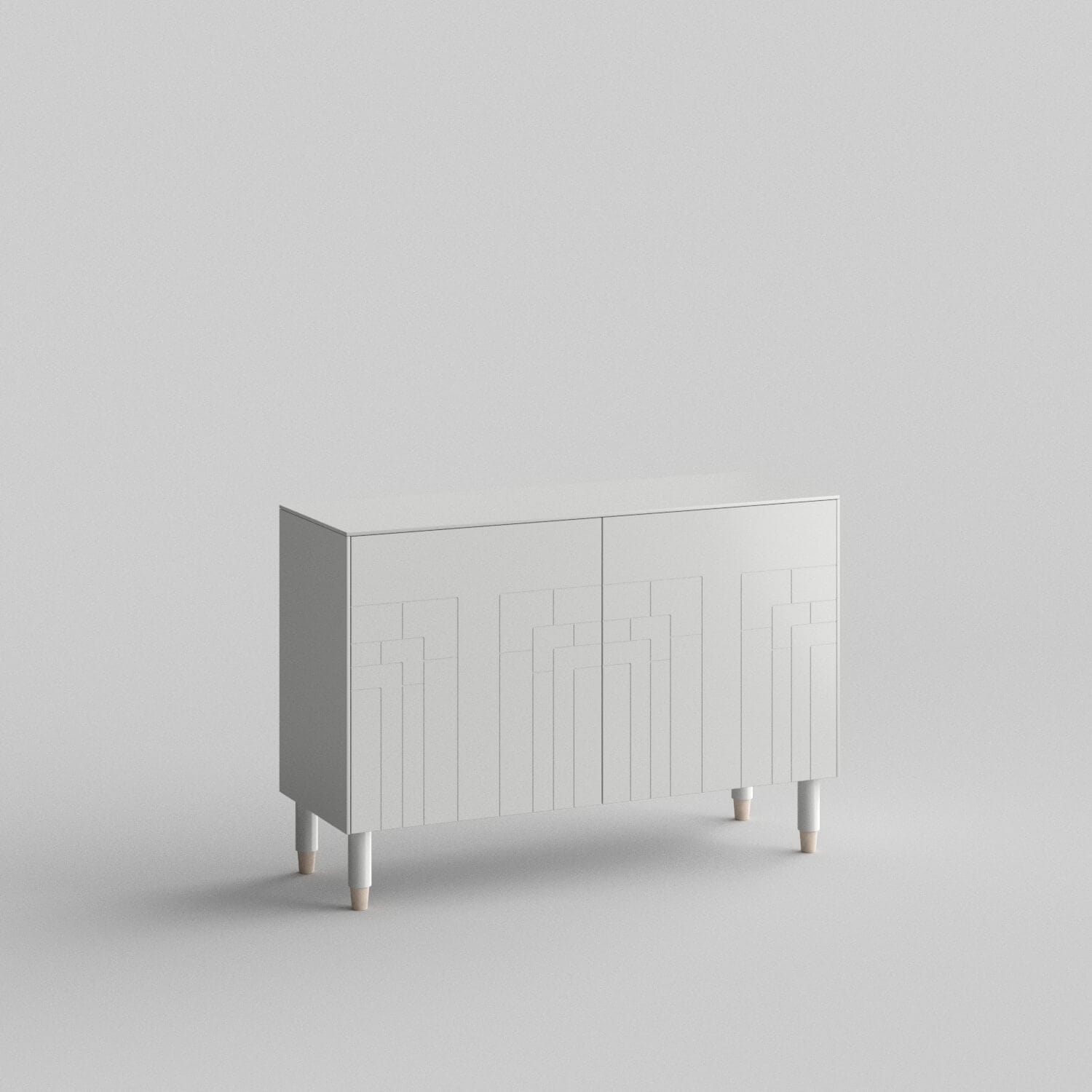 Deco Full Kit (doors, top and side panels) in Perfect Gray to remodel Besta, 25" tall 2 door frame. Rich and durable designer-grade finish.