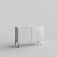 Deco Full Kit (doors, top and side panels) in Perfect Gray to remodel Besta, 25" tall 2 door frame. Rich and durable designer-grade finish.