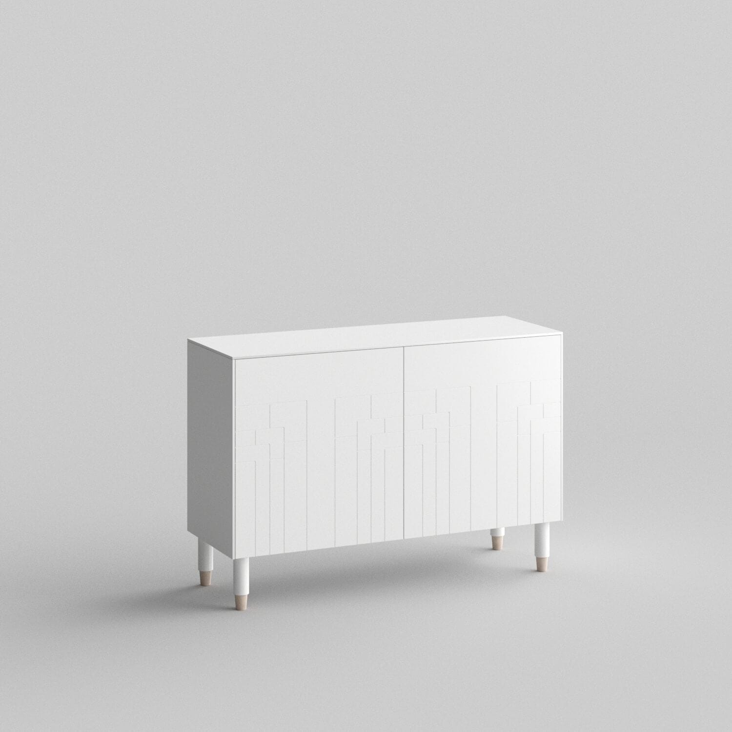 Deco Full Kit (doors, top and side panels) in White Lace to remodel Besta, 25" tall 2 door frame. Rich and durable designer-grade finish.