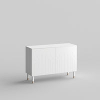 Deco Full Kit (doors, top and side panels) in White Lace to remodel Besta, 25" tall 2 door frame. Rich and durable designer-grade finish.