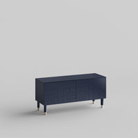 Deco Full Kit (doors, top and side panels) in Classy Navy to remodel Besta, 15" tall 2 door frame. Rich and durable designer-grade finish.