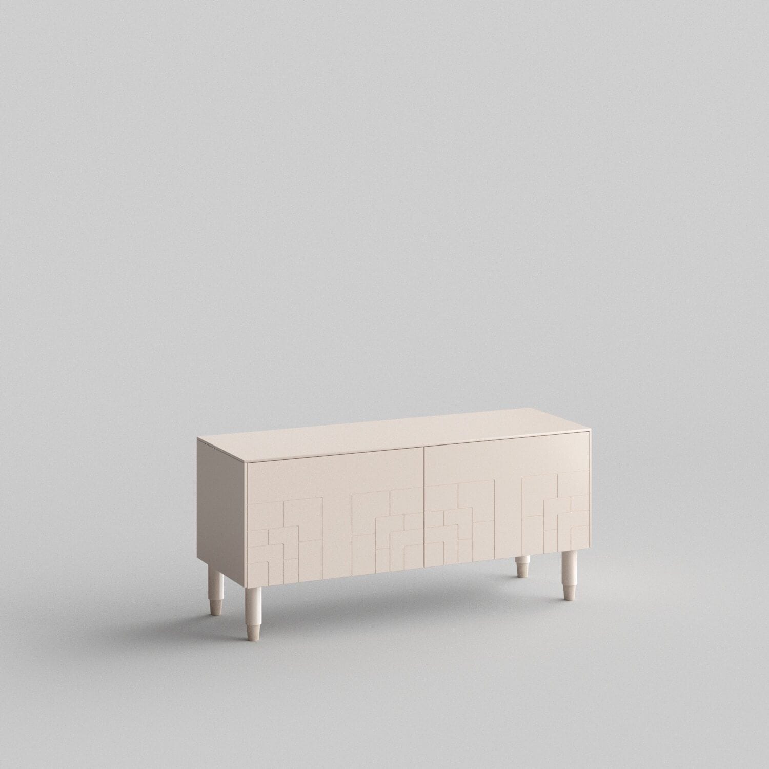 Deco Full Kit (doors, top and side panels) in Pale Blush to remodel Besta, 15" tall 2 door frame. Rich and durable designer-grade finish.