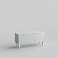 Deco Full Kit (doors, top and side panels) in Silver Sage to remodel Besta, 15" tall 2 door frame. Rich and durable designer-grade finish.