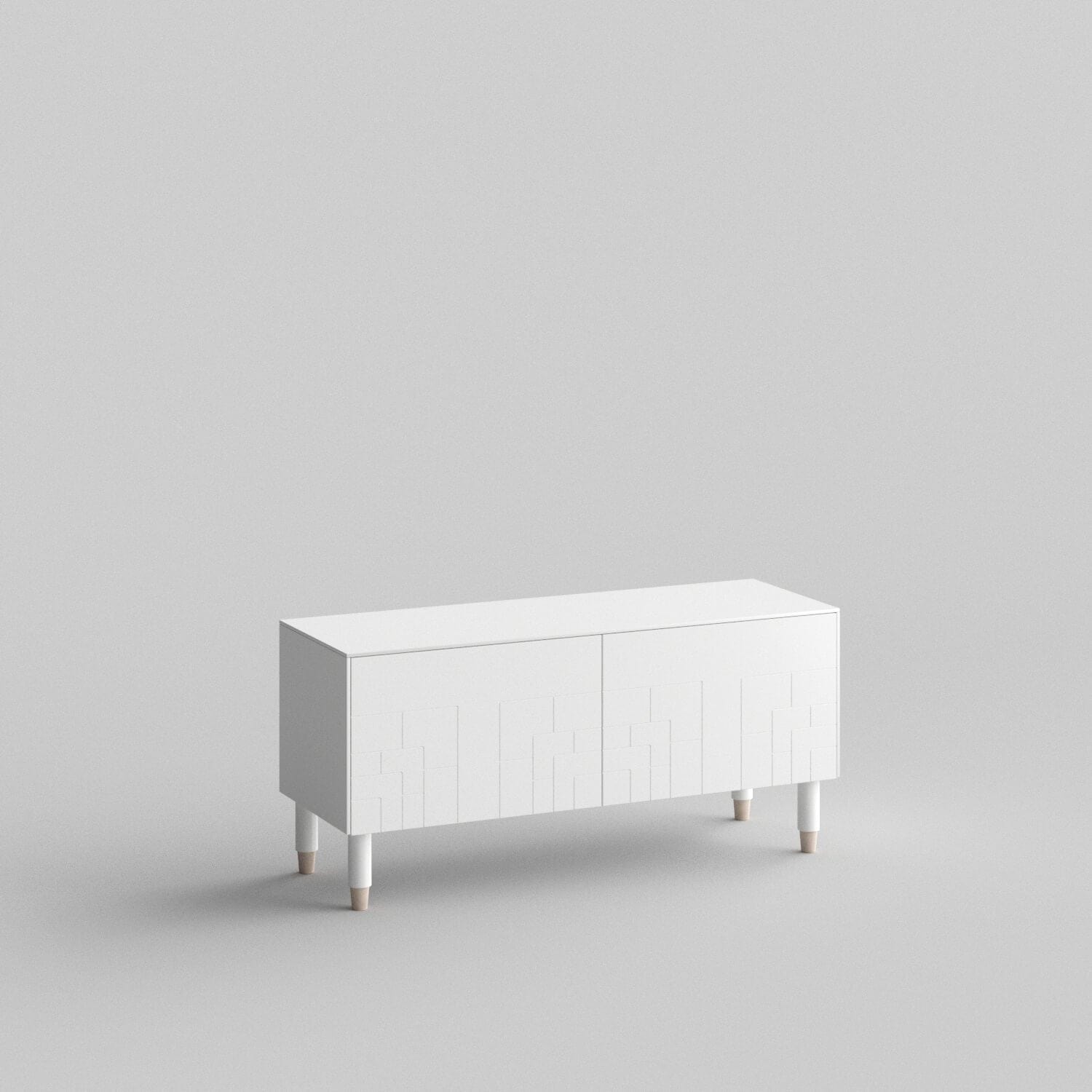 Deco Full Kit (doors, top and side panels) in White Lace to remodel Besta, 15" tall 2 door frame. Rich and durable designer-grade finish.