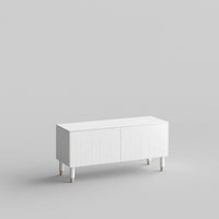 Deco Full Kit (doors, top and side panels) in White Lace to remodel Besta, 15" tall 2 door frame. Rich and durable designer-grade finish.