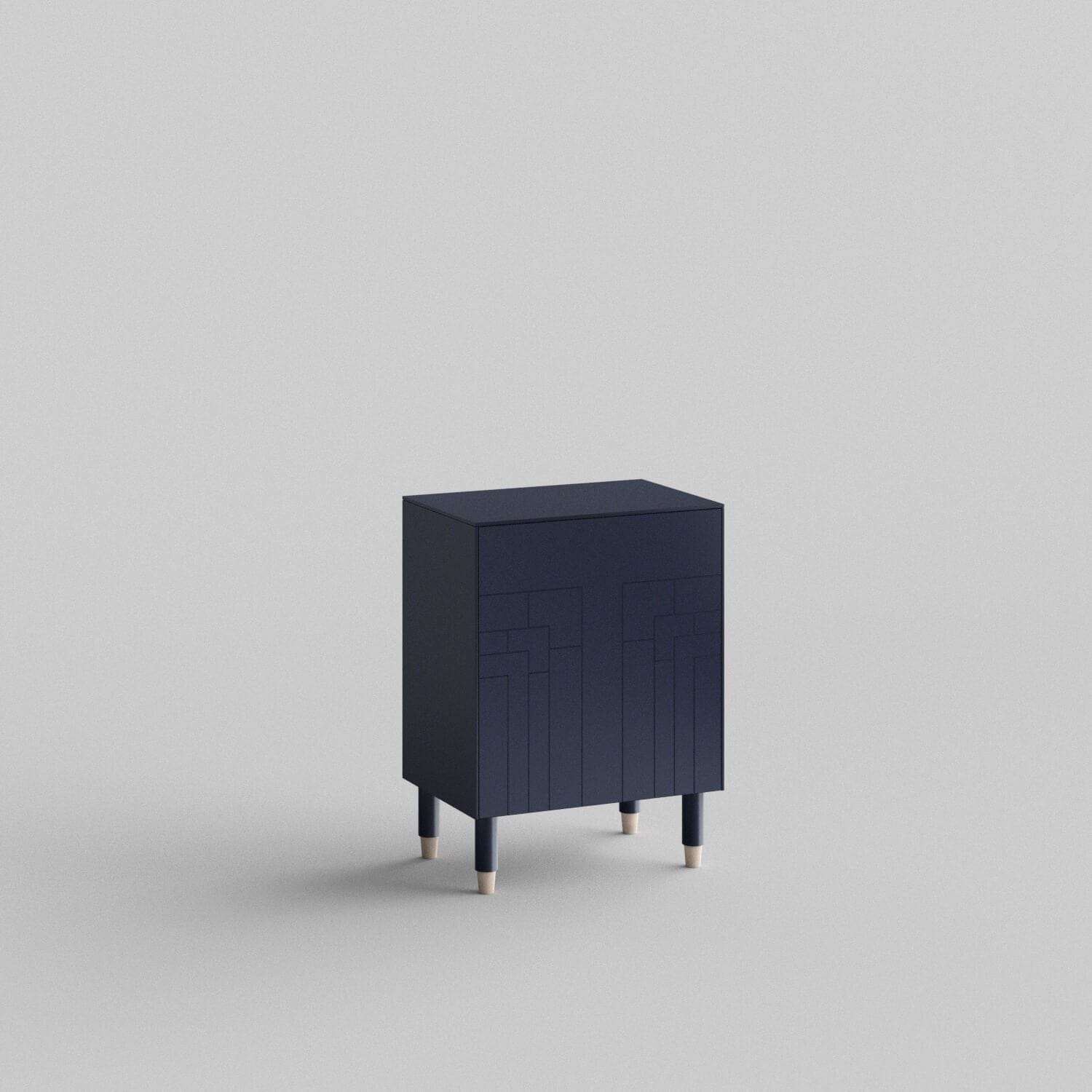 Deco Full Kit (door, top and side panels) in Classy Navy to remodel Besta, 25" tall 1 door frame. Rich and durable designer-grade finish.