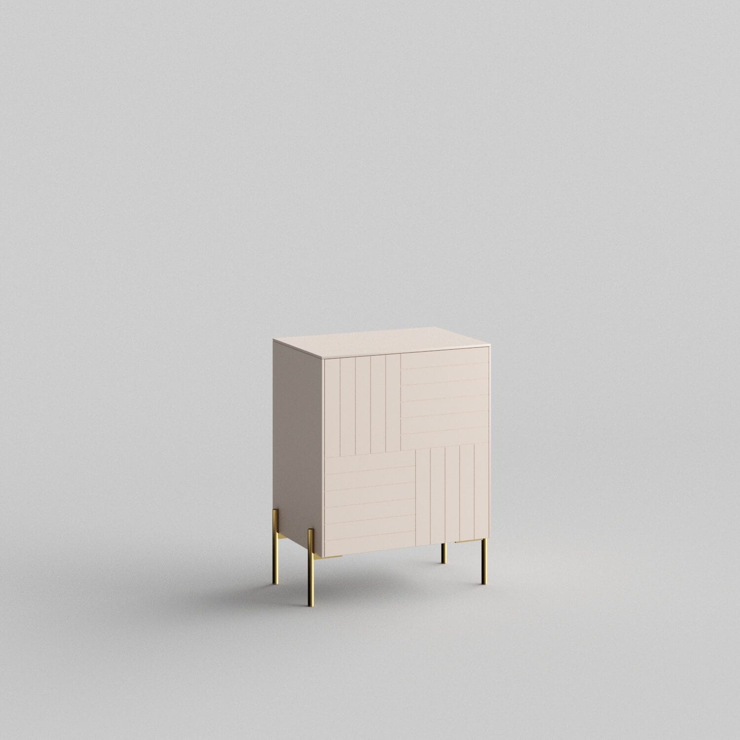 Parquet Full Kit (door, top and side panels) in Pale Blush to remodel Besta, 25" tall 1 door frame. Rich and durable designer-grade finish.