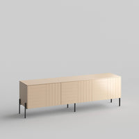 Parquet Full Kit (doors, top and side panels) in Earthy Sand to remodel Besta, 15" tall 3 door frame. Rich and durable designer-grade finish.