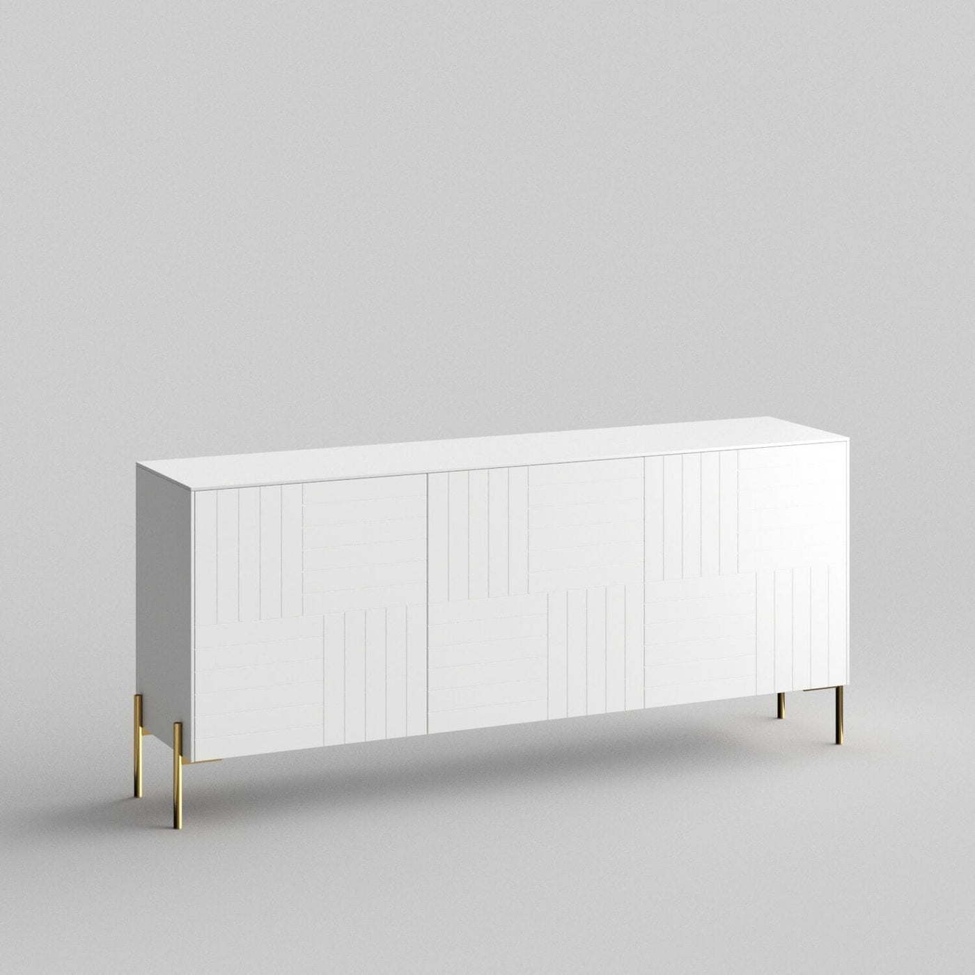 Parquet Full Kit (doors, top and side panels) in White Lace to remodel Besta, 25" tall 3 door frame. Rich and durable designer-grade finish.
