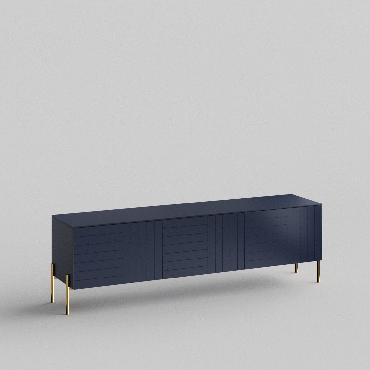 Parquet Full Kit (doors, top and side panels) in Classy Navy to remodel Besta, 15" tall 3 door frame. Rich and durable designer-grade finish.