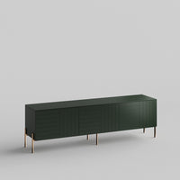 Parquet Full Kit (doors, top and side panels) in Luxe Green to remodel Besta, 15" tall 3 door frame. Rich and durable designer-grade finish.