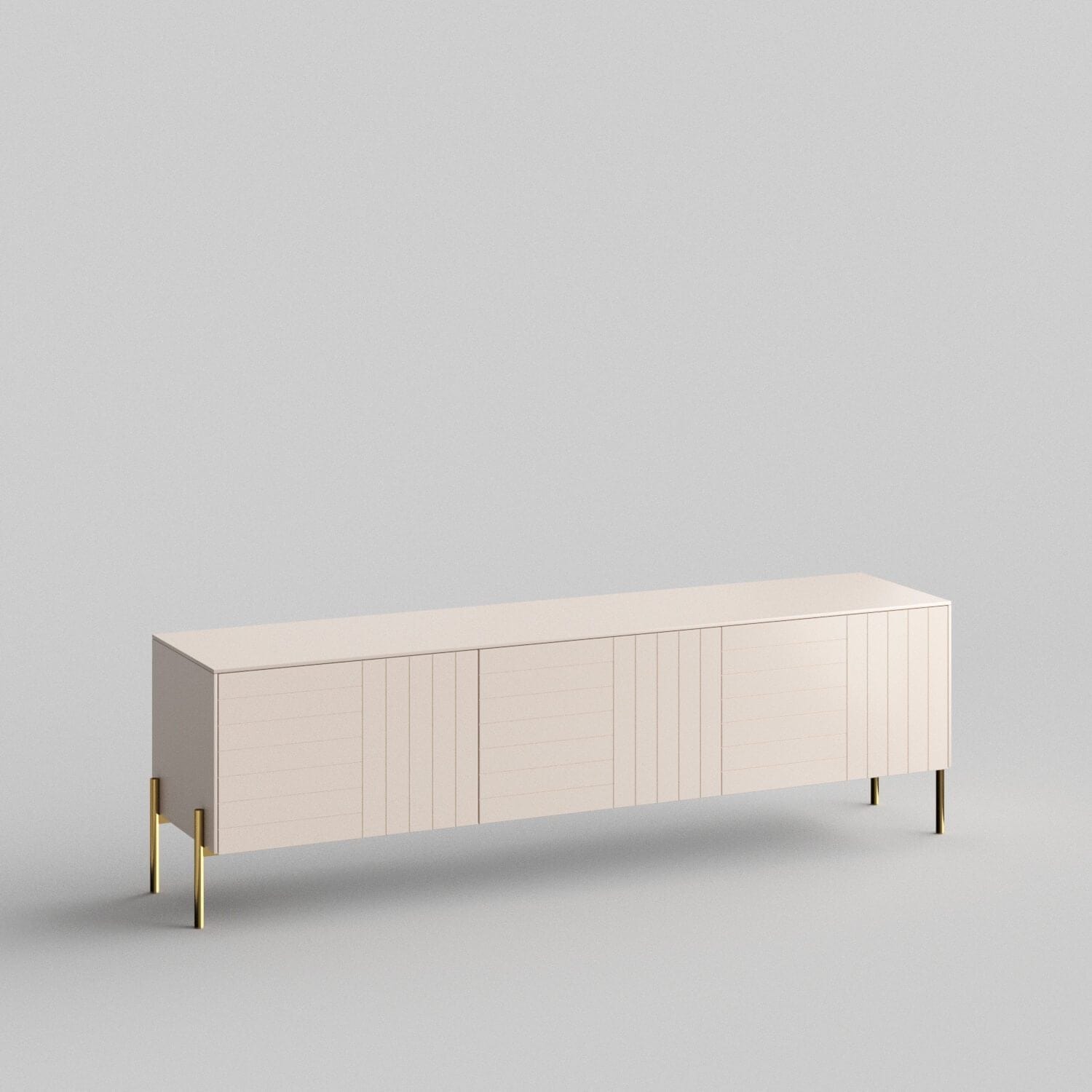 Parquet Full Kit (doors, top and side panels) in Pale Blush to remodel Besta, 15" tall 3 door frame. Rich and durable designer-grade finish.