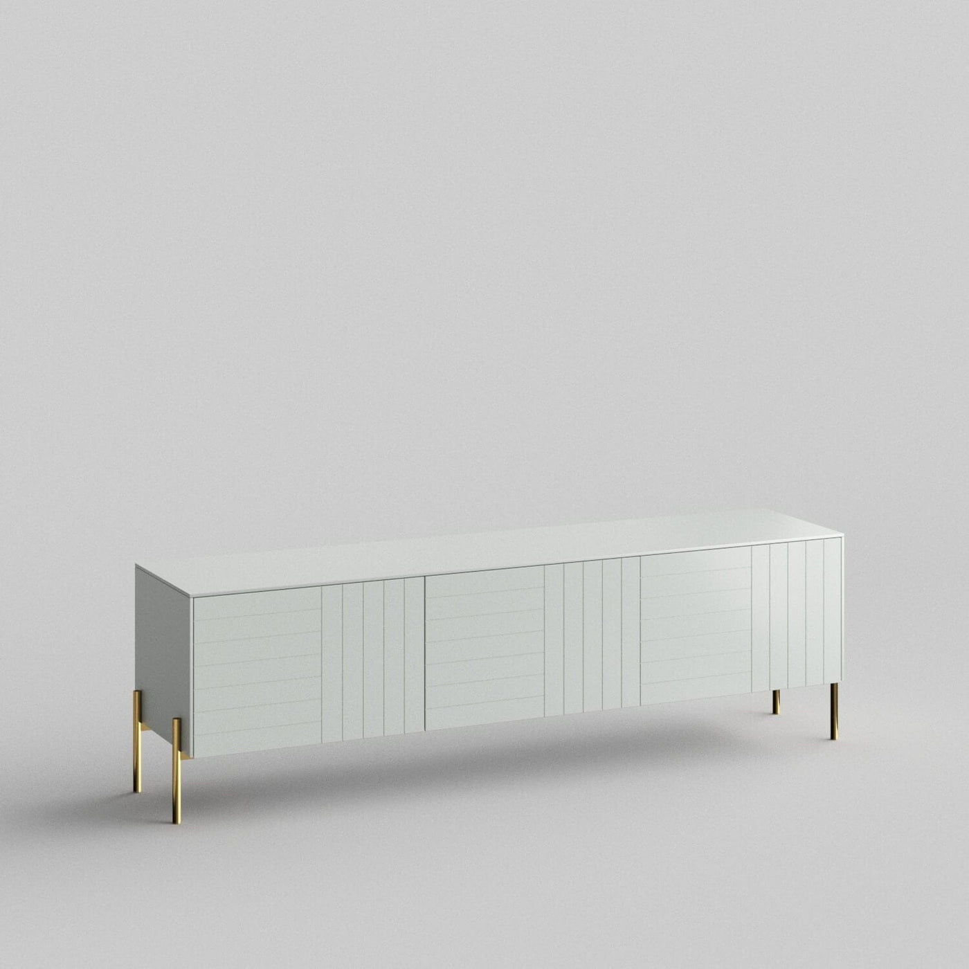Parquet Full Kit (doors, top and side panels) in Silver Sage to remodel Besta, 15" tall 3 door frame. Rich and durable designer-grade finish.