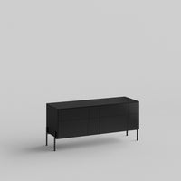 Rafter Full Kit (doors, top and side panels) in Charcoal Black to remodel Besta, 15" tall 2 door frame. Rich and durable designer-grade finish.
