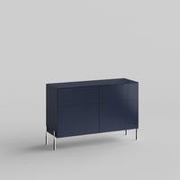 Rafter Full Kit (doors, top and side panels) in Classy Navy to remodel Besta, 25" tall 2 door frame. Rich and durable designer-grade finish.